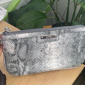 Nine West Metallic Snakeskin Clutch